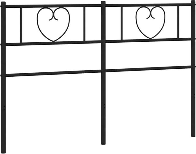 vidaXL Ersatz-Kopfteil aus Metall in Schwarz Matt für 150x200 cm Betten - Bild 1