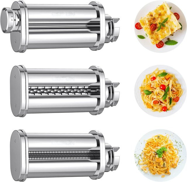 Bosch Nudelzubehör aus Edelstahl für MUM 5 Serie, Spaghetti- und Fettuccine-Schneider, Silber - Bild 1