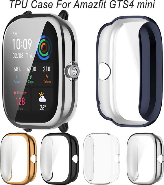 Huami Amazfit GTS 4 Mini Displayschutzfolie, TPU-Hülle, transparent - Bild 1
