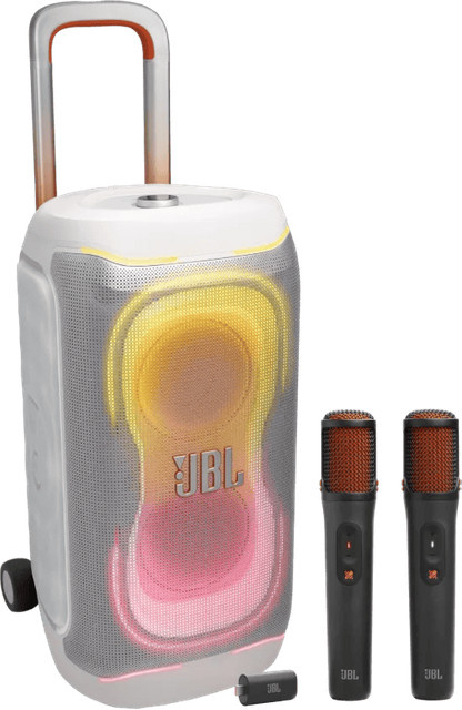 JBL PartyBox 330 Bluetooth Partybox in Weiß inklusive JBL EasySing Mikrofone - Bild 1