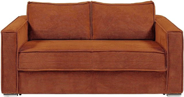 Vente-unique Schlafsofa Loreto in Terracotta mit Polsterung, Breite: 195 cm - Bild 1