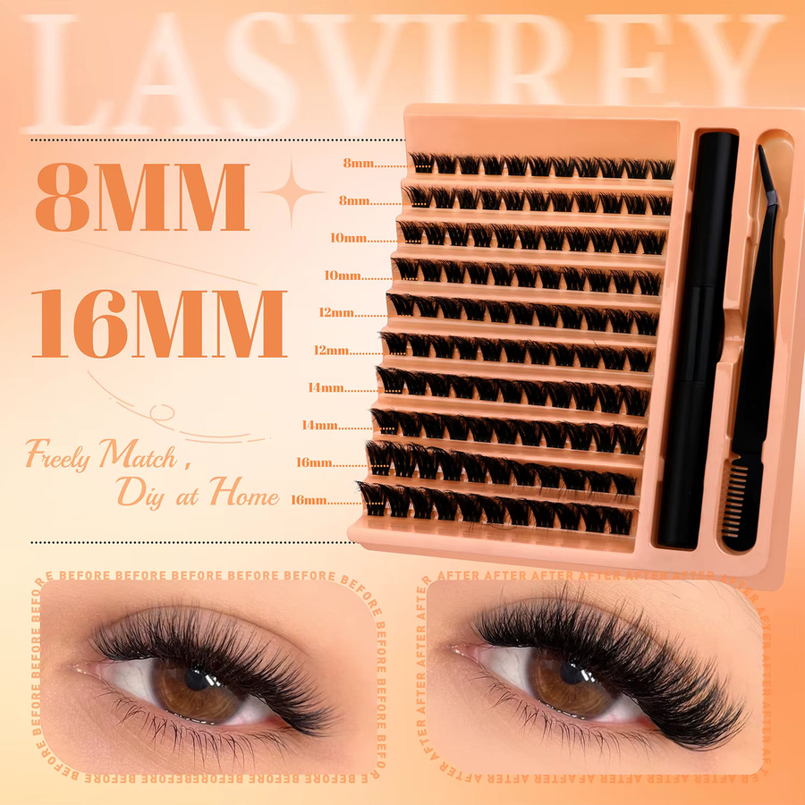 Lasvirey Wimpernverlängerungsset mit Bond & Seal und Wimpernpinzette - Bild 5