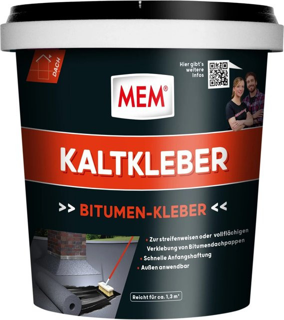 MEM Kaltkleber Bitumen Schwarz 800 g - Bild 1