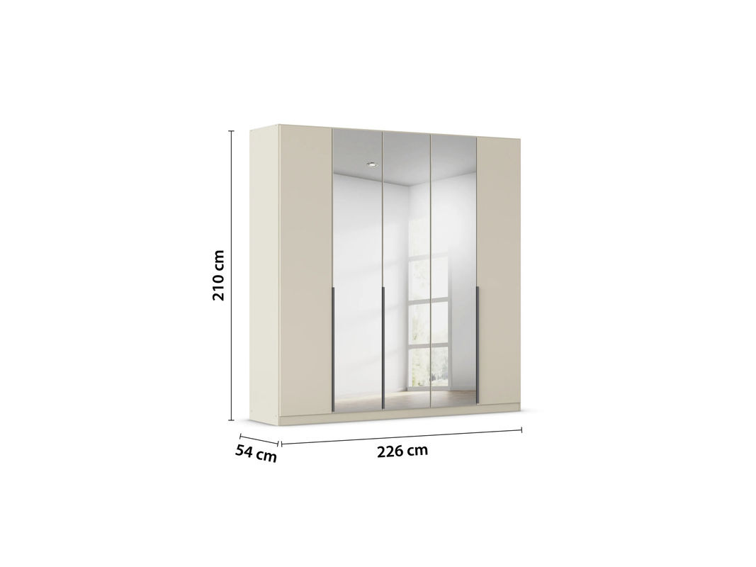 RAUCH Drehtürenschrank Alabama mit Spiegel in Beige-Champagner, B/H: 210 x 226 cm - Bild 3