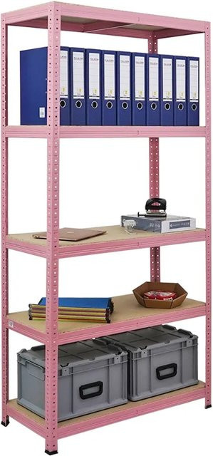 BERLINLODGE Wohnregal Pink Lady in Rosa Pink mit 5 Ebenen und verstellbaren Regalböden, H x B x T: 180 x 90 x 40 cm - Bild 1