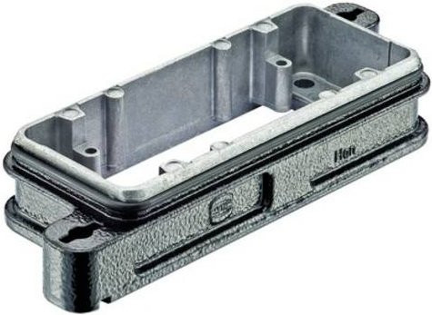 Harting Anbaugehäuse Baugröße 16B in Schwarz und Grau aus Aluminium 09400160301 - Bild 1