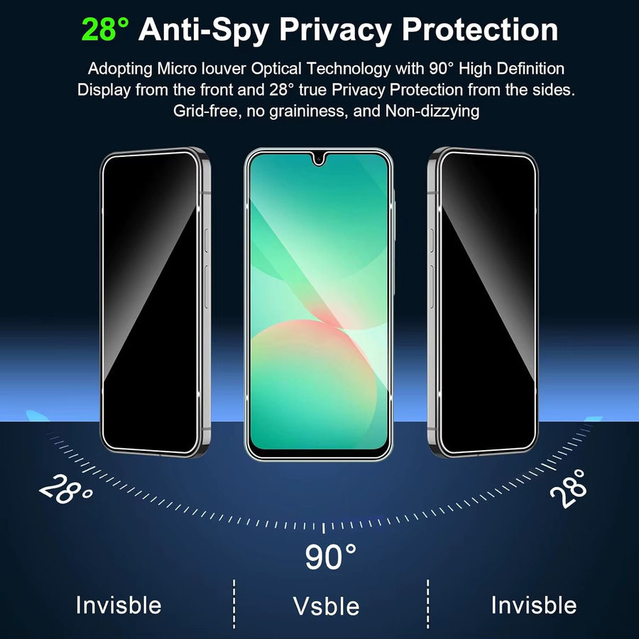Oukitel C62 / C62 Pro Anti Spy Privatsphäre Schutzfolie aus gehärtetem Glas, transparent - Bild 4