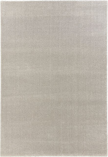 Runder Teppich SUPER SOFTNESS in Modernem Design aus Polypropylen, Farbe: Silber/Beige, Durchmesser: 160 cm - Bild 1