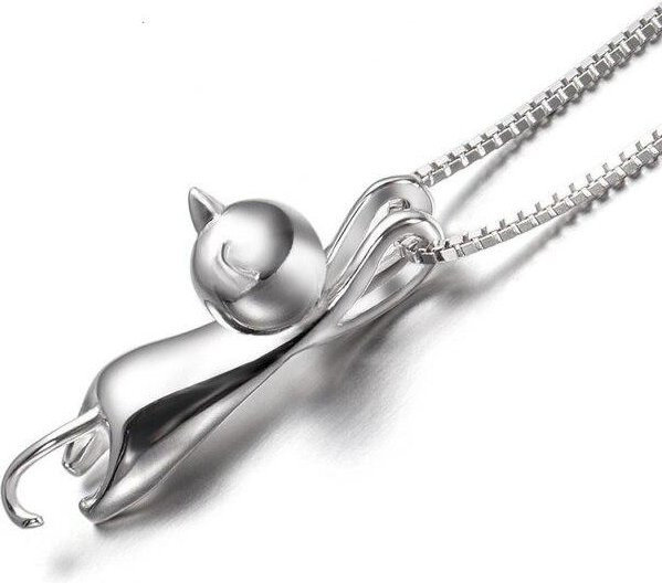 YIRAN Jewelry Halskette, 925 Silber, Katze Anhänger, Damen - Bild 1