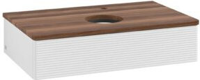 V&B Waschtischunterschrank Antao mit Frontstruktur in Weiß, B/T/H: 80 x 50 x 19 cm - Bild 1