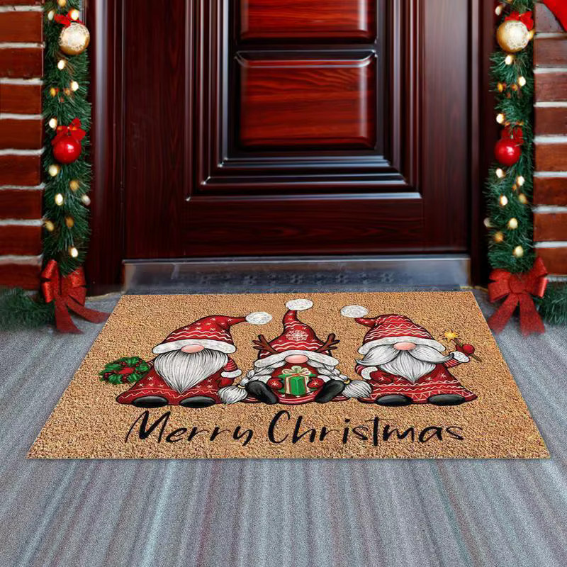 VIKAMA Weihnachts-Zwerg Bodenmatte für innen und außen, wetterfest, mehrfarbig, B/T: 60 x 40 cm - Bild 2
