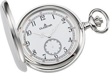 Dugena Taschen-Uhr, Quarz, Edelstahl, Silber, Herren - Bild 1
