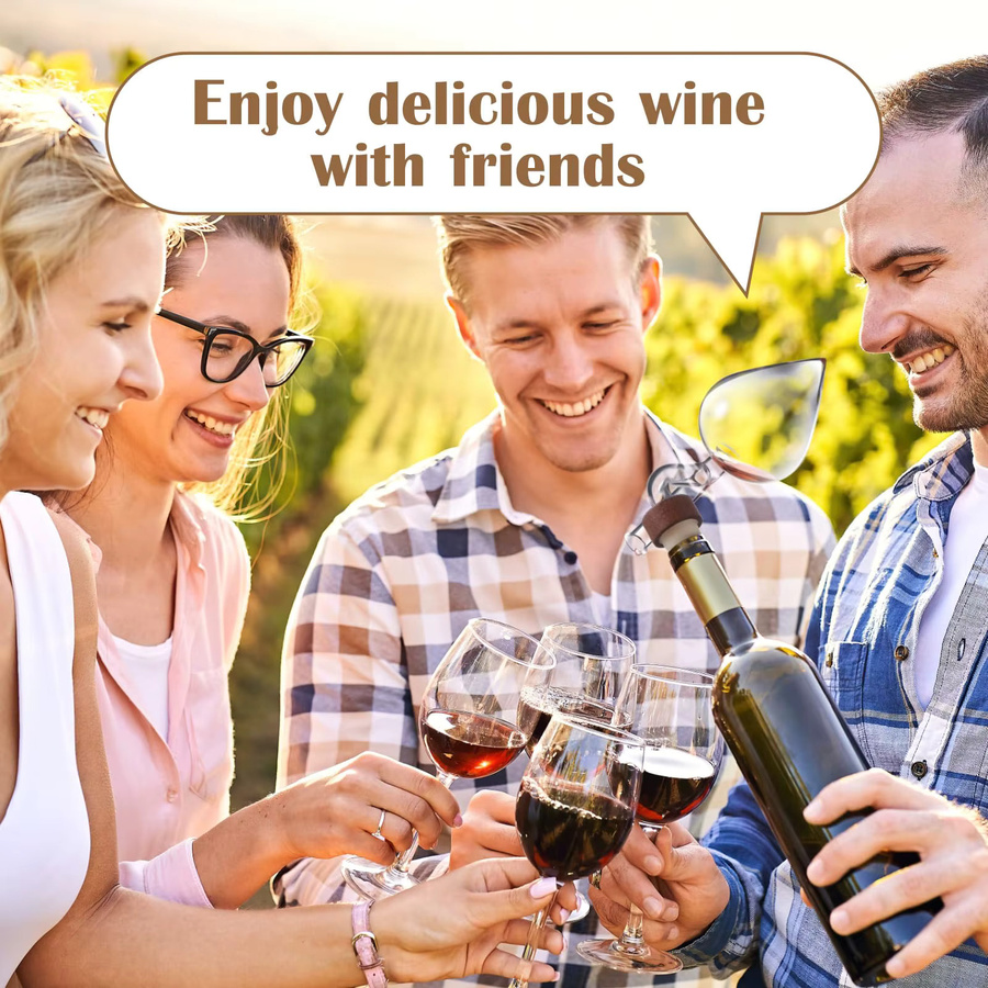 Untior Weinbelüfter und Dekanter aus Glas in Transparent, ideal für Rotwein, Weißwein, Whisky und Spirituosen - Bild 5
