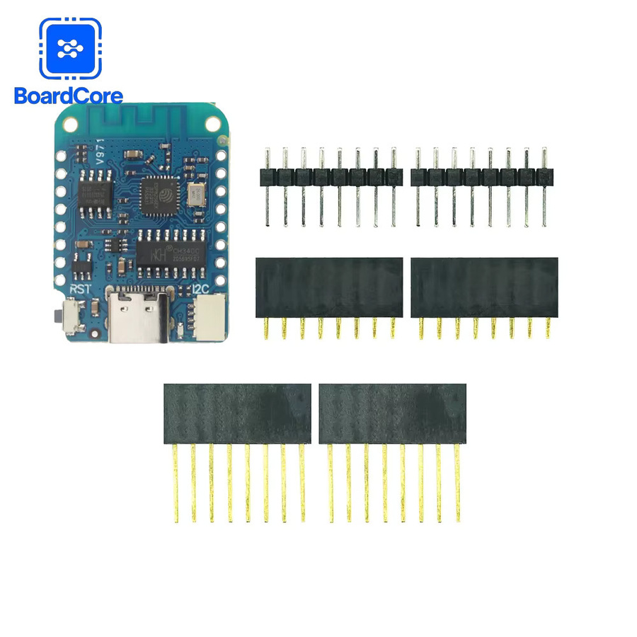 LOLIN WeMos D1 Mini V4.0 NodeMCU ESP8266 Entwicklungsboard mit 4MB Flash und CH340G in Blau - Bild 2