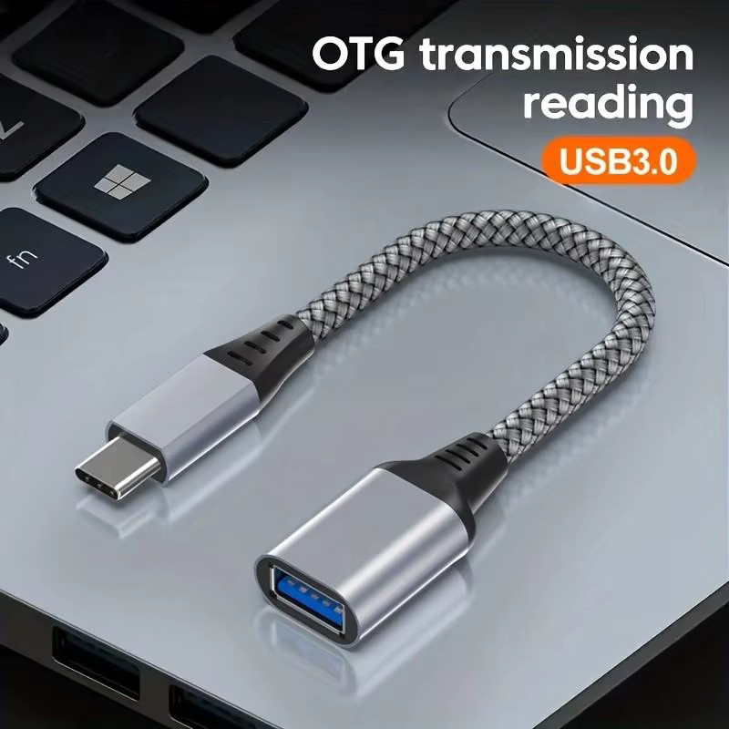 LAIHONEN USB-C zu USB 3.0 OTG Adapter mit 5Gbps Datenübertragung für iPhone 16 15, iPad und MacBook Pro/Air sowie Samsung S25-S22 in Schwarz oder Silber - Bild 4