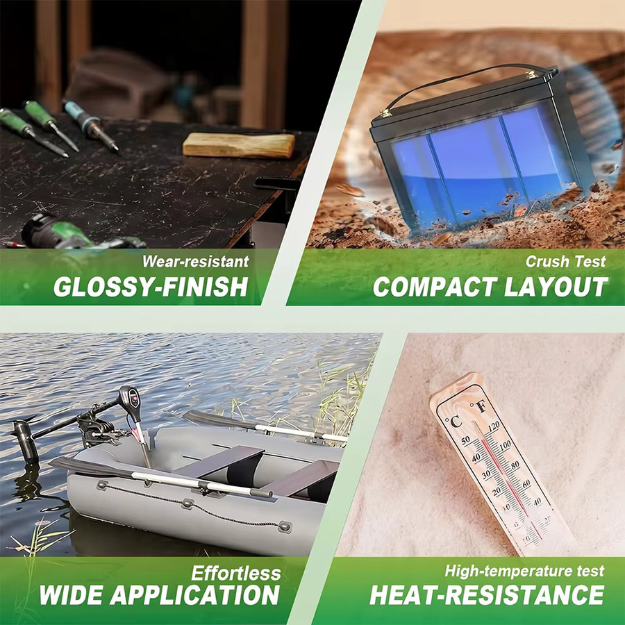 YULONGNE LiFePO4 Batterie 12,8V 100Ah mit Smart BMS, Deep-Cycle Lithium-Eisenphosphat-Batterie in Schwarz für Solar, Wohnmobile und Boote - Bild 4