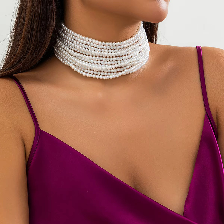 SHIXIN Perlen Kette, Choker Halskette, Damen - Bild 2