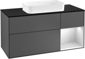 V&B Waschtischunterschrank Finion in Anthrazit, Breite: 120 cm, Tiefe: 50,1 cm, Höhe: 50,1 cm - Bild 1