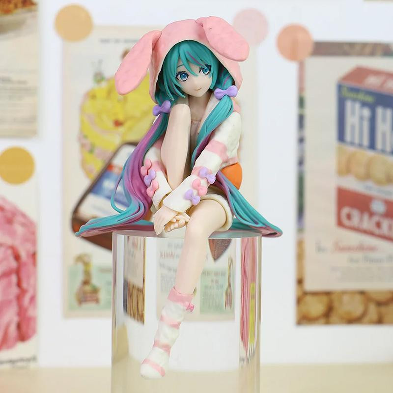 Fashnics Hatsune Miku Figur Actionfigur mit Hasenohren Pyjama 14cm - Bild 2