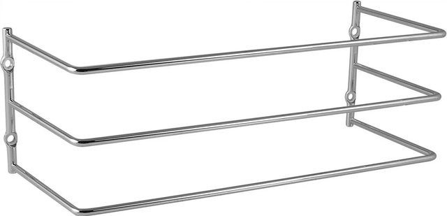 Kesseböhmer Backblechhalter Set aus Metall in Silber Chrom Poliert B/T/H: 36,0 x 14,0 x 12,5 cm - Bild 1