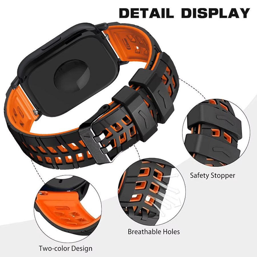 FancyWrist Uhrenarmband Silikon, Schwarz, Unisex, 22 mm - Bild 5