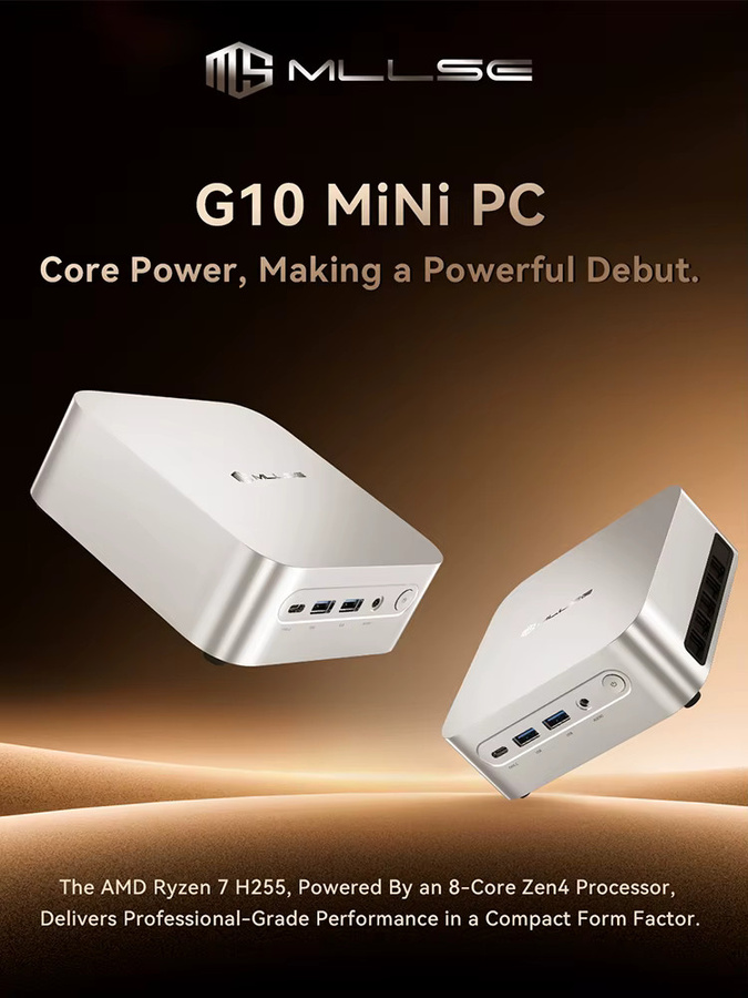 Mllse G10 Mini-PC mit AMD Ryzen 7 H, 24GB DDR5 RAM, 1TB SSD, Windows 11 Pro, Wi-Fi 6 und Bluetooth 5.2 - Bild 5