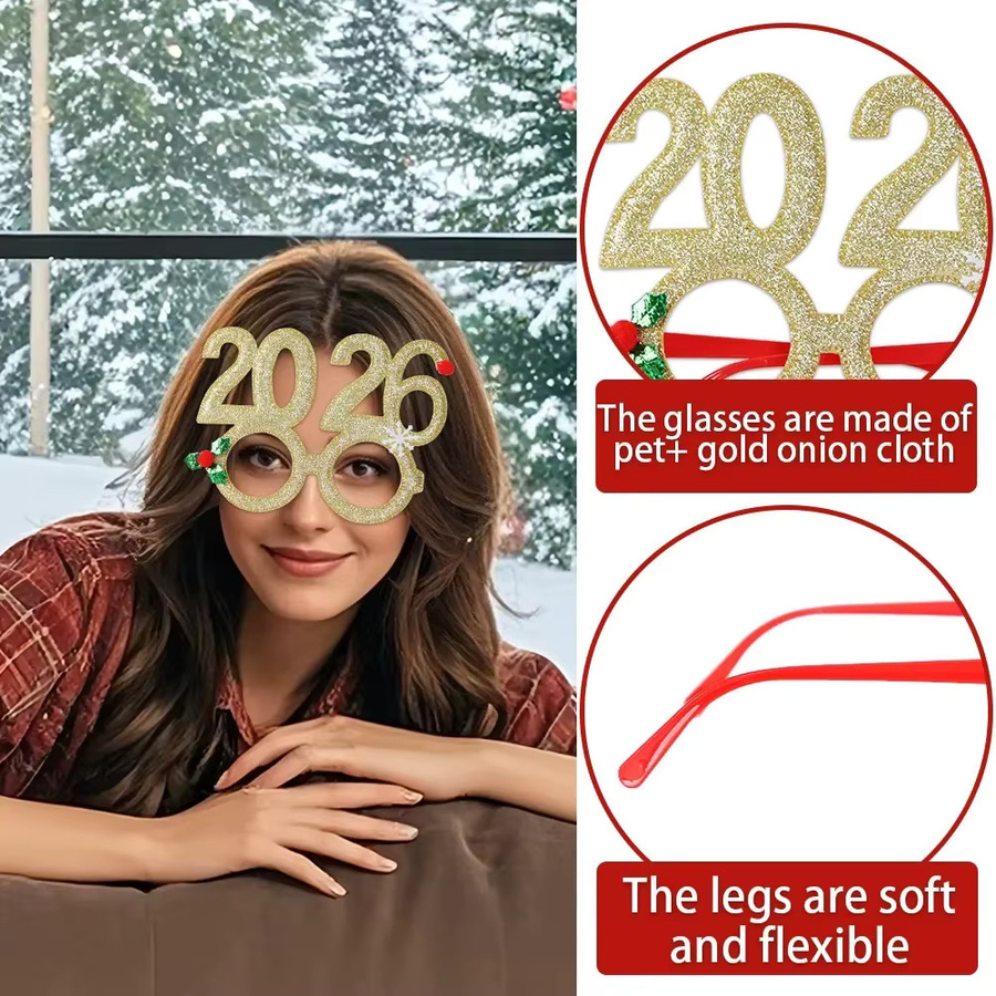 4er-Set Joy-enlife Gläser-Fotorahmen für Weihnachten und Silvester als Party-Dekoration und Foto-Requisiten - Bild 5
