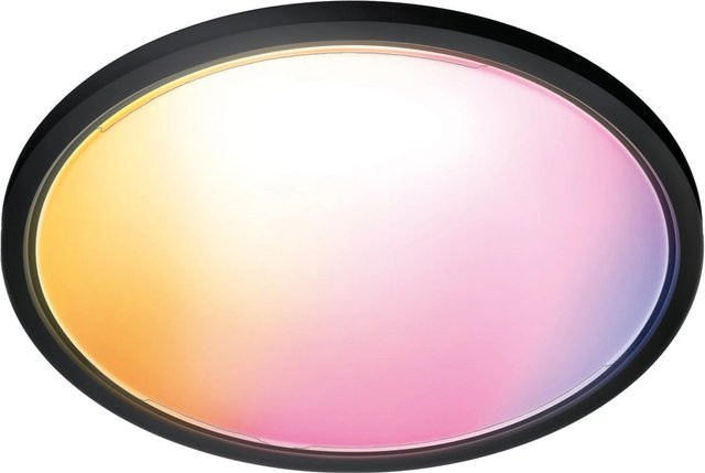 WiZ SuperSlim LED Deckenleuchte Schwarz mit Tunable White und Color, 2450lm - Bild 2