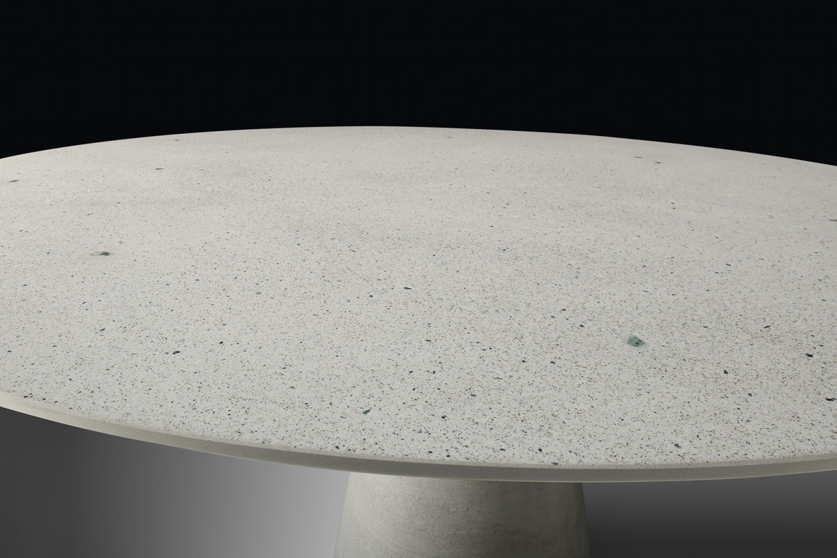 MDF Italia Rock Tisch aus Beton in Weiß oder Grün für den Außenbereich und Garten - Bild 2