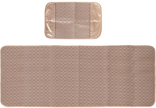 Faltbare Einzel-Sommer-Schlafmatte von OutsideWorld in Beige, B/T: 80 x 195 cm - Bild 1