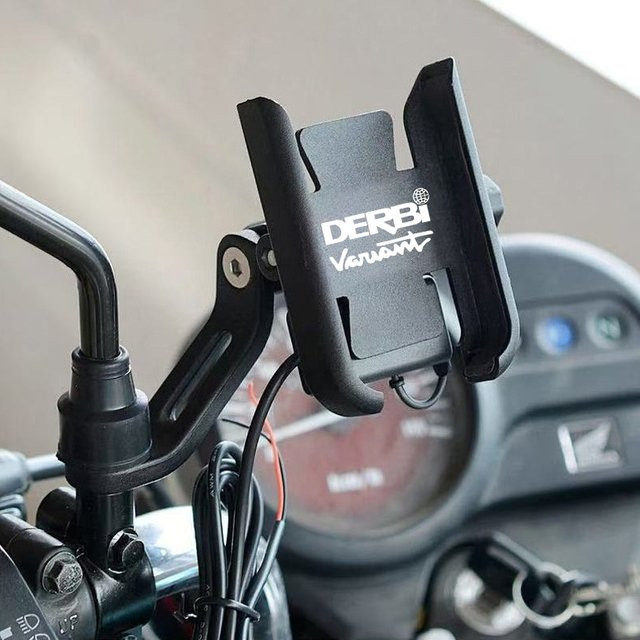Motorrad-Lenker Handyhalterung Navigationsständer für DERBI VARIANT SPORT R in Schwarz - Bild 1