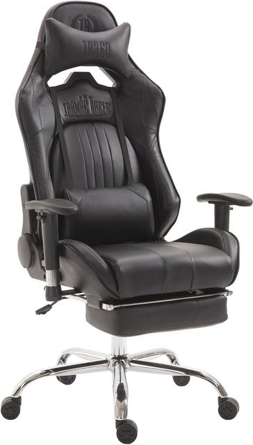 TPFLiving Racing Bürostuhl Limitless-2 Gaming Chair aus Kunstleder mit Fußablage in Schwarz - Bild 1