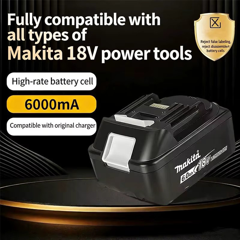 Makita Akku 18 V mit 6,0 Ah für Elektrowerkzeuge in Schwarz - Bild 6
