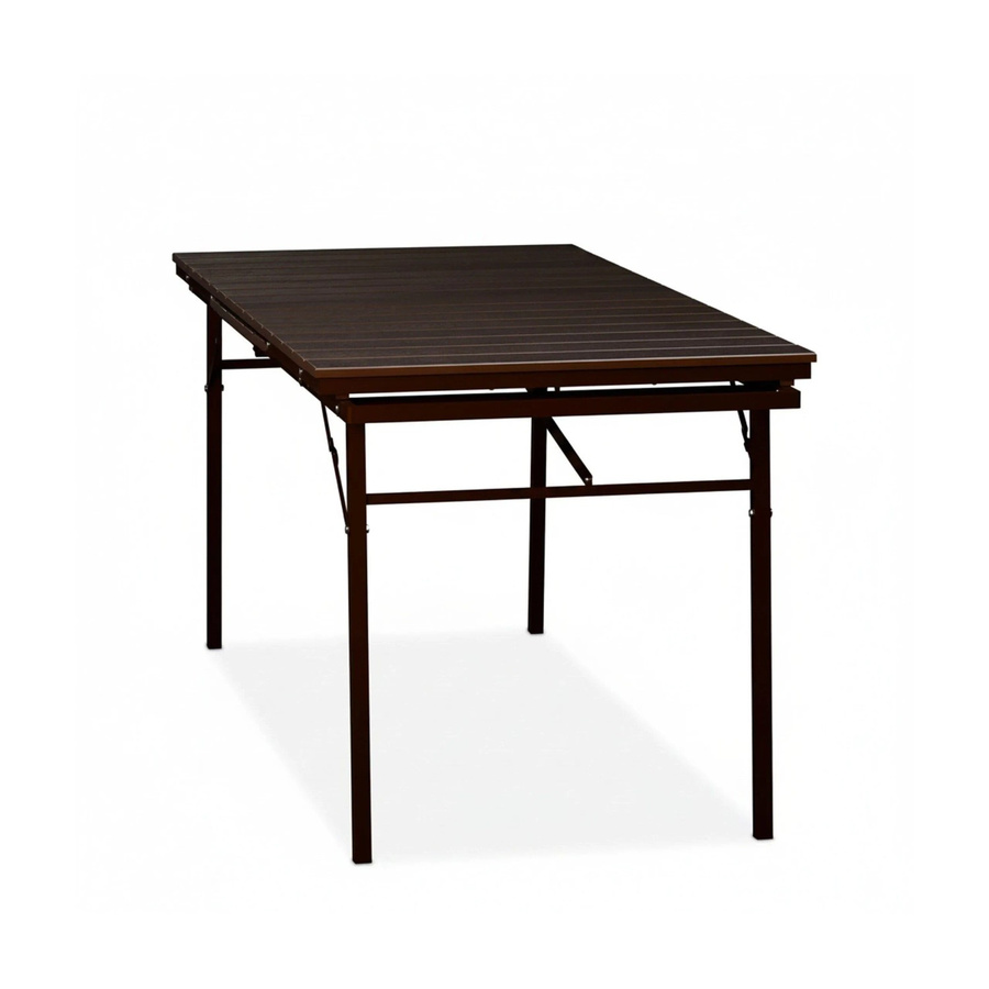 Relaxdays Gartentisch aus PE-Kunststoff und Stahl, braun, ausziehbar und klappbar, B/T/H: 166 x 76 x 78 cm - Bild 2