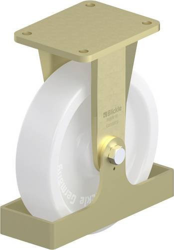 Blickle Schwerlast-Bockrolle BS-SPO 250G-FS aus Stahl in Weiß mit einem Rad-Durchmesser von 250 mm und einer Tragfähigkeit von bis zu 2000 kg - Bild 1