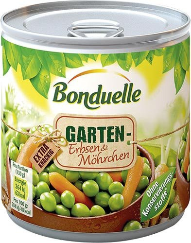 Bonduelle Garten-Erbsen & Möhrchen 265 g - Bild 1