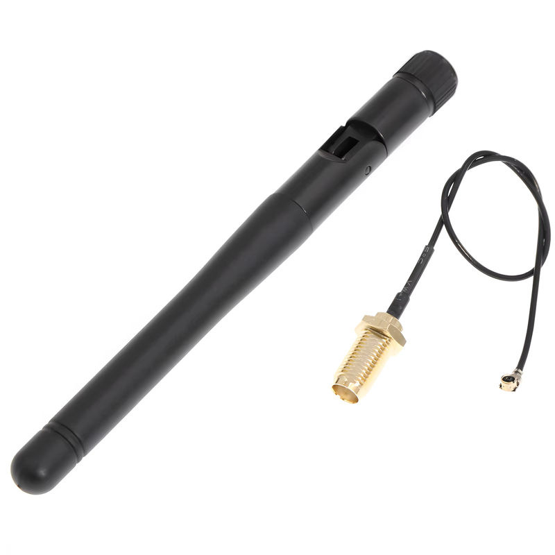 2,4 GHz WLAN-Antenne mit 3dBi Verstärkung und RP-SMA Stecker, Schwarz, Länge: 15 cm, passend für WLAN-Router, PCI, u.FL zu RP-SMA Pigtail-Kabel für ESP8266 und ESP32 - Bild 2