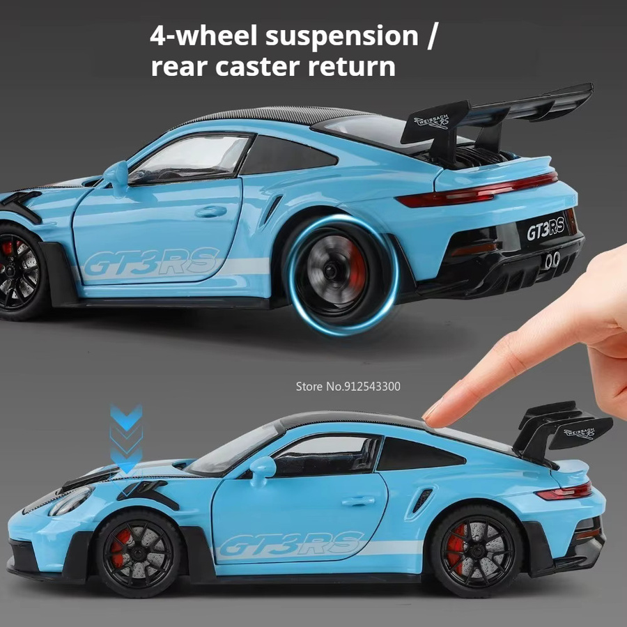 RMZ city 911 GT3 RS Cayenne Automodell, 1:24 Maßstab, mit Licht und Sound - Bild 2