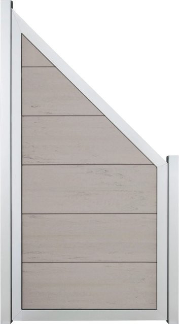 GroJaViento Zaunelement Bi-Color in Sand mit silbernem Rahmen, B/H: 90 x 180 cm - Bild 1