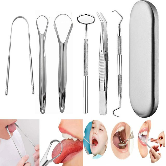 YJYIBEI Mundpflegeset, 6-teilig, Silber - Bild 1