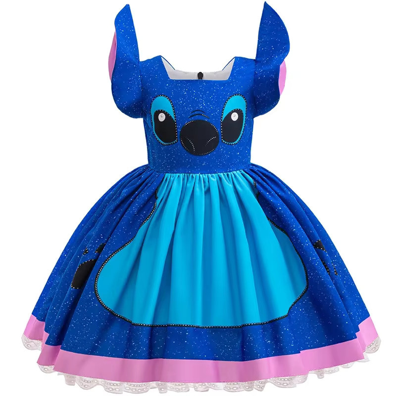MESOQ Rollenspiel-Kostüm Blaues Kleid, Prinzessin, Blau, Textil - Bild 2