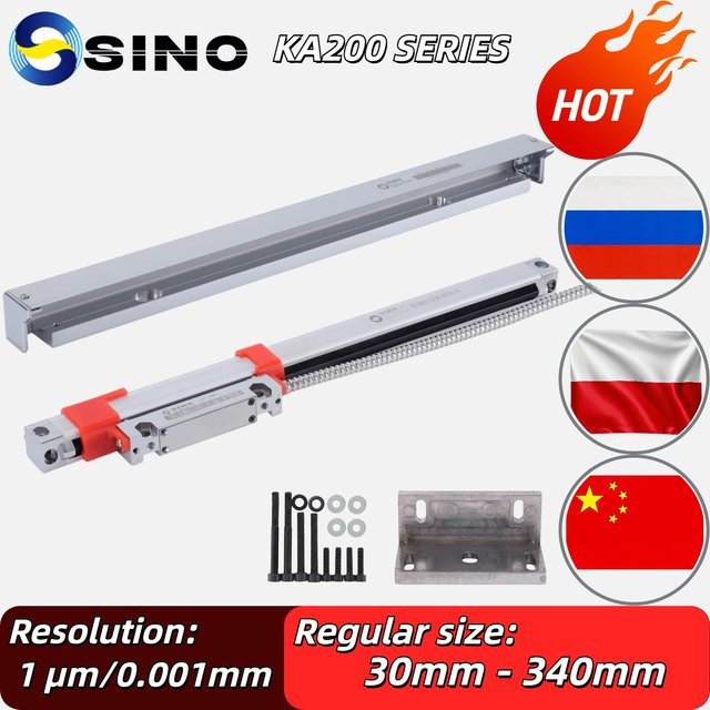 Sino KA200 TTL Slim Linear Glaswaage Digitale DRO-Waage aus Glas in Silber - Bild 1