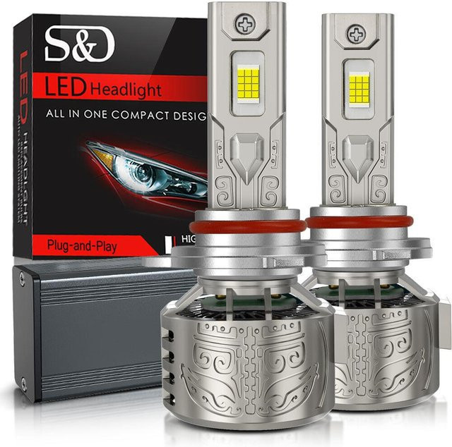 2er-Set Auto LED Scheinwerfer Lampen mit 130W und 80000LM, 6000K Cool White, High Power Canbus LED Lampen für H7 H4 H1 H3 H8 H11 9005 HB3 9006 HB4 9012 Hir2 mit 24SMD CSP Chips - Bild 1