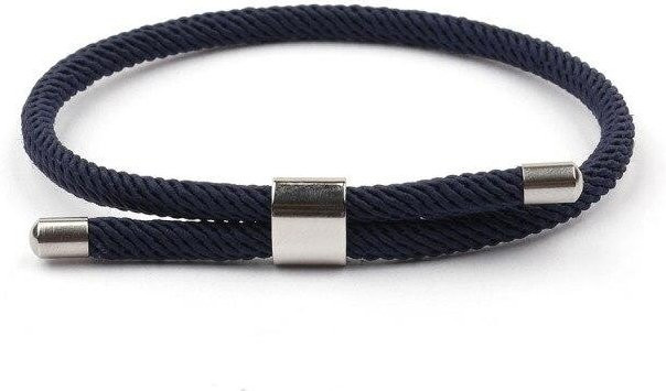 Fadenarmband Edelstahl, Dunkelblau, Unisex, Minimalistisch - Bild 1
