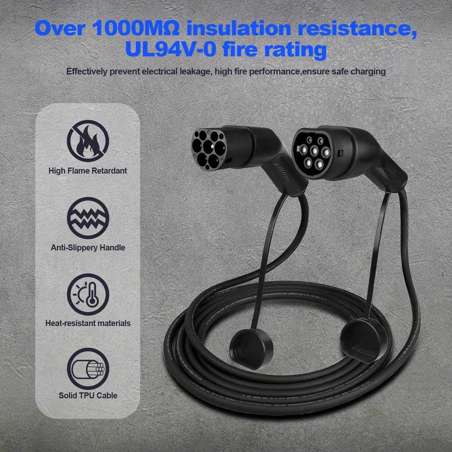 KOLANKY EV-Ladekabel Typ 2, 11 kW, Stecker auf Buchse, Schwarz - Bild 2