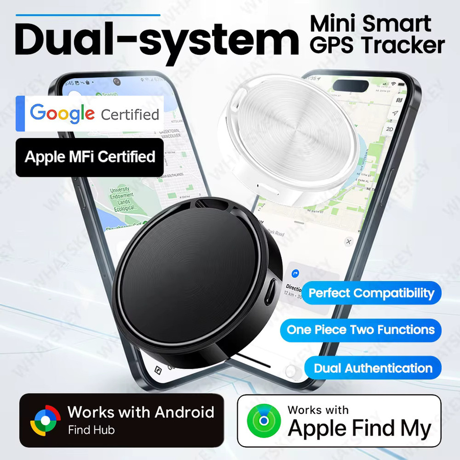 Peocke Dual-System Smart Tags Bluetooth GPS Tracker in Schwarz, kompatibel mit iOS Find My und Google, Artikelfinder für Schlüssel und Gepäck - Bild 2