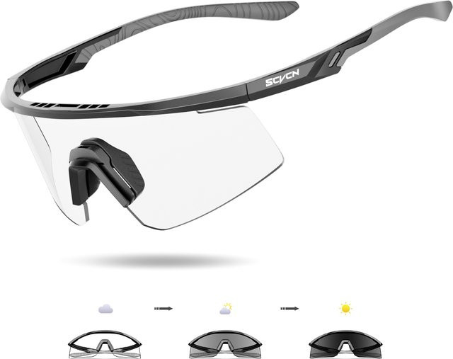 SCVCN Sportsonnenbrille, Photochrom, Unisex, Kunststoff - Bild 1