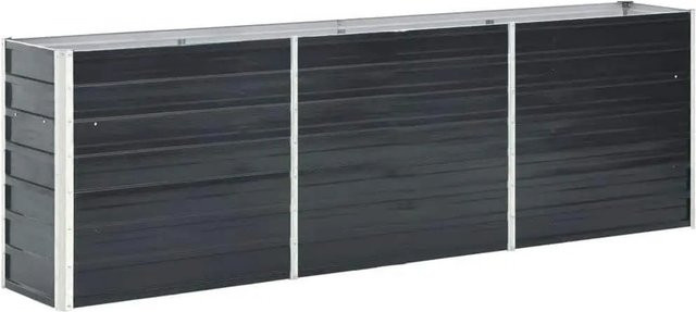 DELUKE Hochbeet OSKAR aus verzinktem Stahl in Anthrazit, B/T/H: 240 x 40 x 77 cm - Bild 1