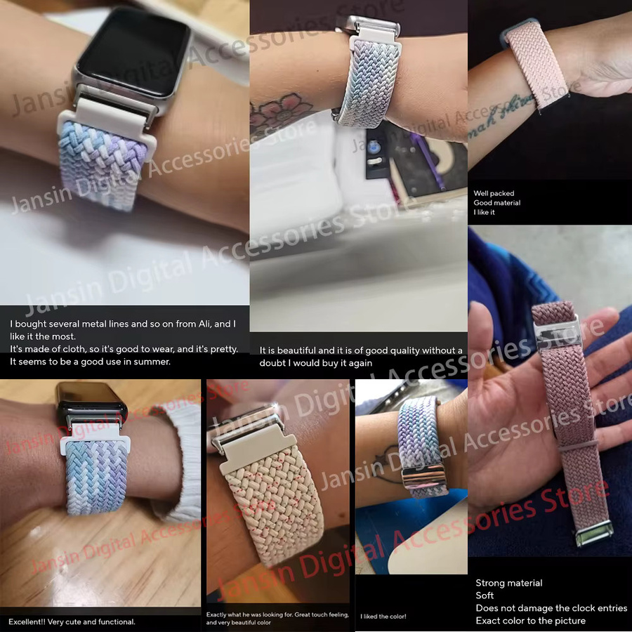 jansin Uhrenarmband Nylon, Batik-Webart, Bunt, Unisex, für Samsung Galaxy Fit 3 - Bild 3