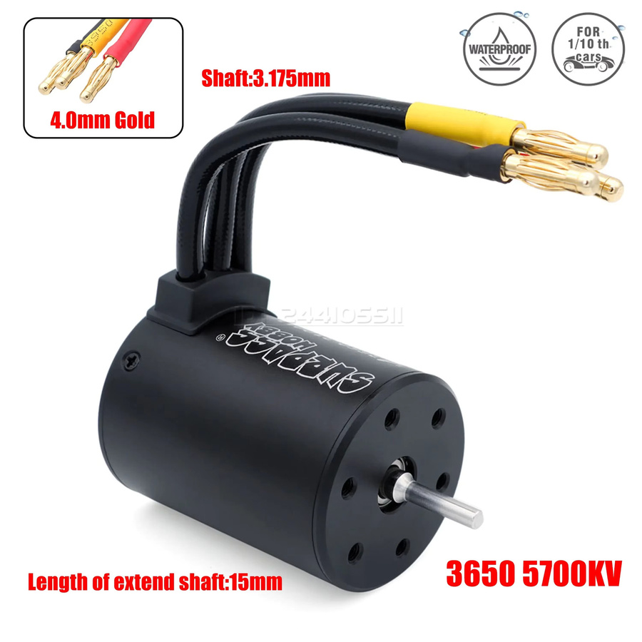 SURPASS HOBBY Wasserdichter bürstenloser Motor, Metall, Schwarz, 1:18 - Bild 2